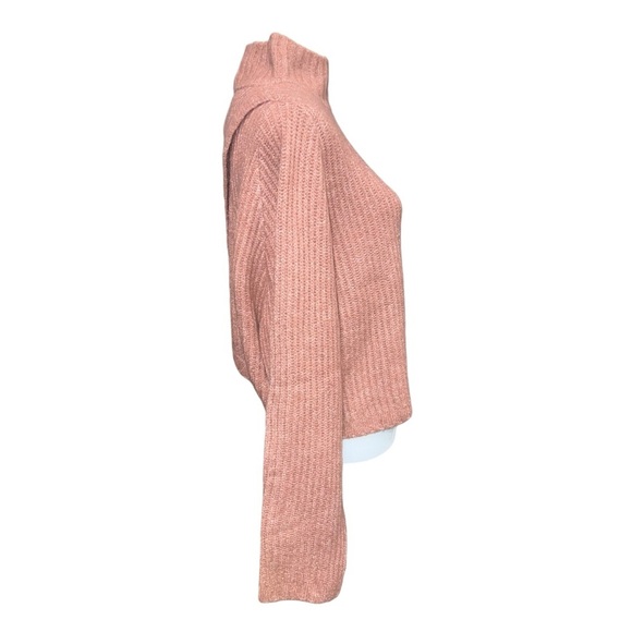 WAYF Marley Tulip‎ Back Mock Turtleneck Sweater Pink/Mauve Women’s Size XL NWT - Picture 4 of 13